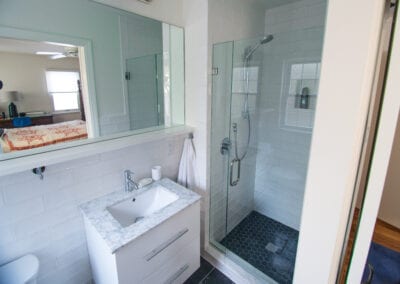 Clear White Bathroom Remodeling